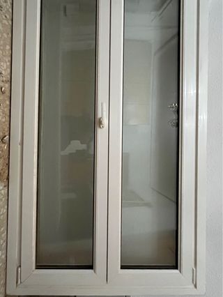 Puerta PVC Doble Cristal Blanco 210x120