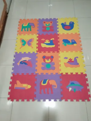 Alfombra Puzzle Infantil Animales y Vehículos