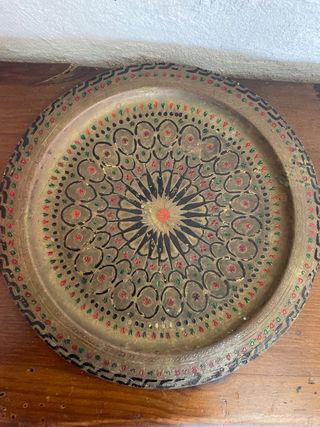 Antiguo plato marroquí decorado