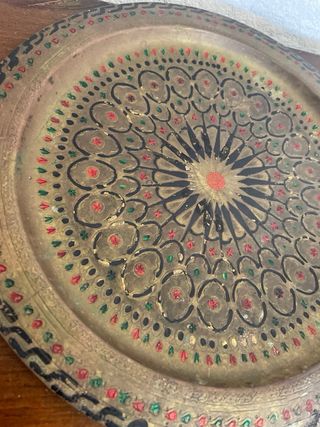 Antiguo plato marroquí decorado