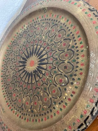 Antiguo plato marroquí decorado