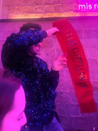 Cazadora Zara Lentejuelas Azul Hombre