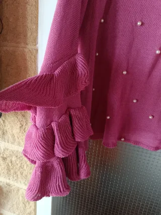 Jersey SHEIN buganvilla perlas volantes 3XL