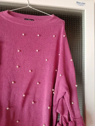 Jersey SHEIN buganvilla perlas volantes 3XL