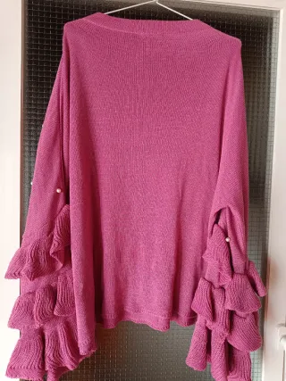 Jersey SHEIN buganvilla perlas volantes 3XL