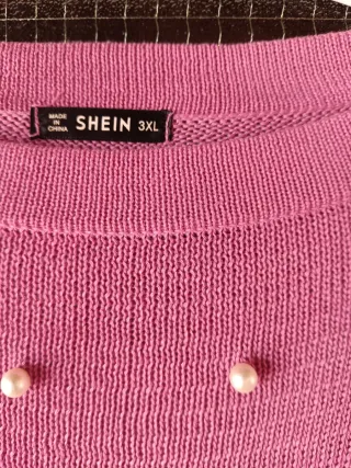 Jersey SHEIN buganvilla perlas volantes 3XL