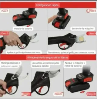 Tijeras Podar Eléctricas Recargables (2 Baterías)