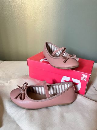 Bailarinas niña rosa palo. Solo 2 usos.