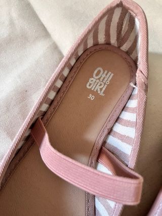 Bailarinas niña rosa palo. Solo 2 usos.