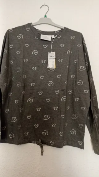 Pijama Mickey Mouse manga larga gris