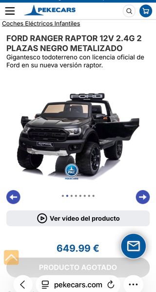 Coche electrico infantil Ford ranger