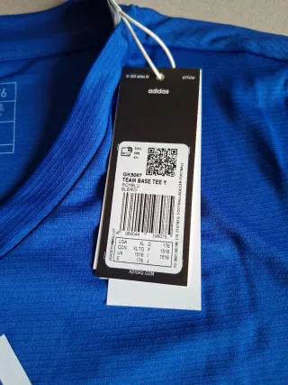 Camiseta Adidas Manga Larga Azul Talla 15-16