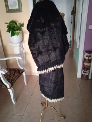 Echarpe de piel negro y blanco