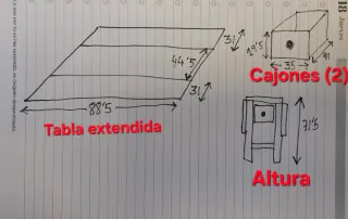 Mesa cocina tocinera o de cocina antigua (+100años