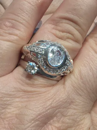 Anillo Plata Hombre con Circonitas