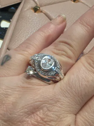 Anillo Plata Hombre con Circonitas