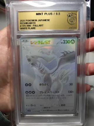 Carta Pokémon Reshiram Ex #174/086 2025 9'5 GSG