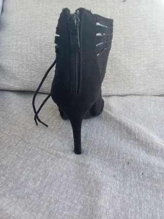 Sandalias mujer tacón alto negras talla 37