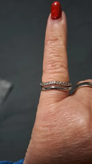 Anillo plata con circonitas