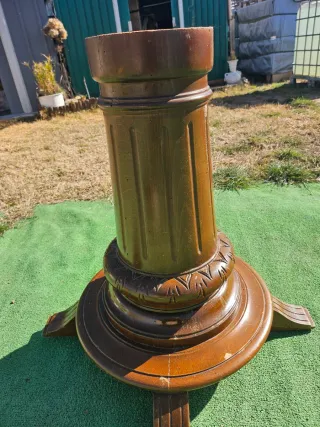 Pie de mesa madera maciza