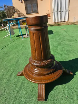 Pie de mesa madera maciza