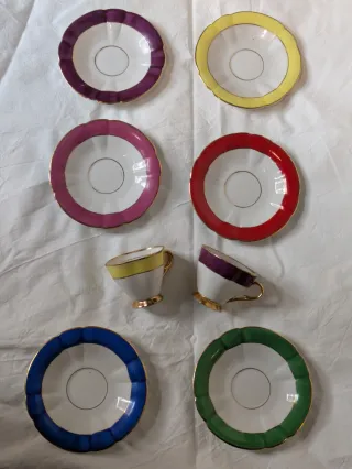 Platos colores antiguos bidasoa