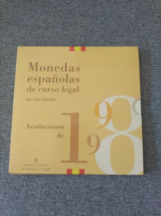 Cartera Monedas Españolas 1998 set pesetas España
