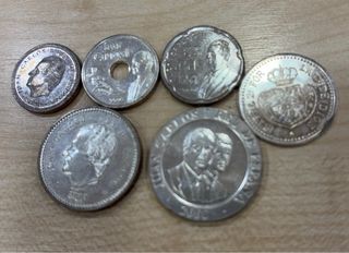 Lote de 6 monedas antiguas de España