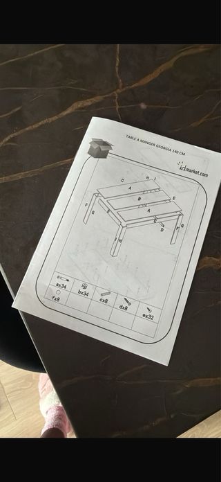 Mesa comedor madera y cristal