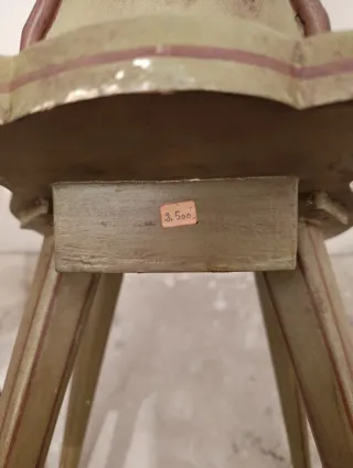 Pareja Sillas Antiguas Madera Decoradas