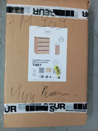 Cómoda dormitorio 4 cajones