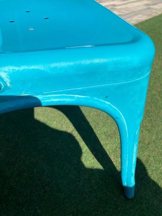 Conjunto de 4 Sillas Industriales Turquesa