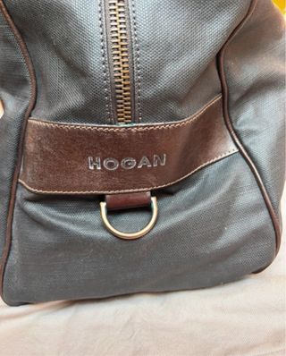 Borsone Hogan Pelle Nero Marrone Come Nuovo