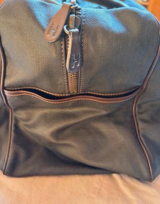 Borsone Hogan Pelle Nero Marrone Come Nuovo