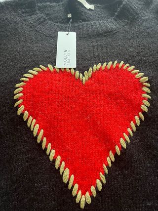 Vestido Molly Bracken Negro Corazón Rojo