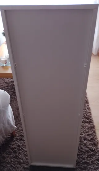 Armario blanco madera y cristal