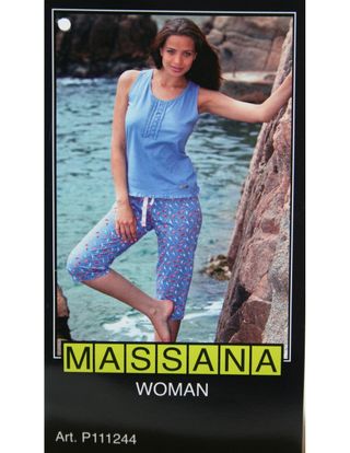 Pijama Verano Mujer Massana Azul