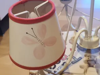 Lámpara colgante infantil tela y metal