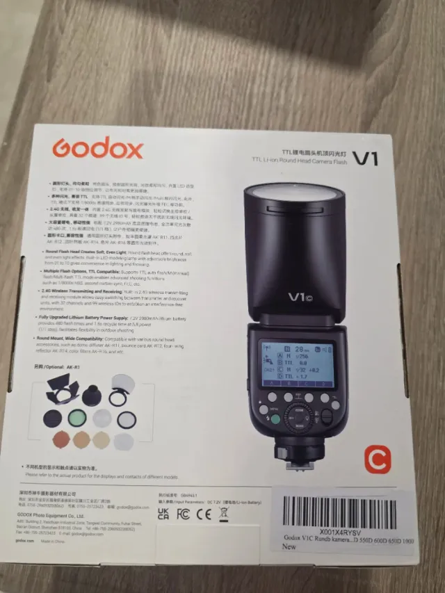 Godox V1C Flash Cámara Redondo TTL Li-ion