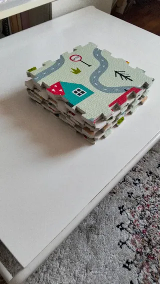 Alfombra Puzzle Infantil Carreteras y Casas