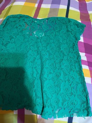 Pack 2 Camisetas Verdes y Rosas Talla XS