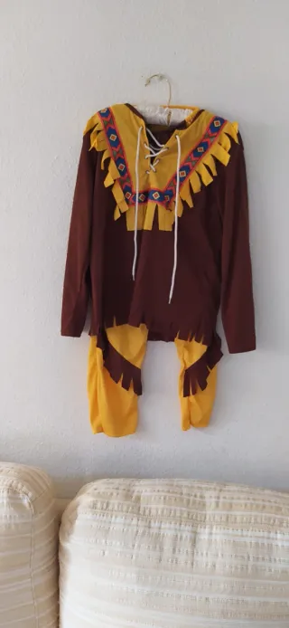Disfraz Indio Marrón y Amarillo