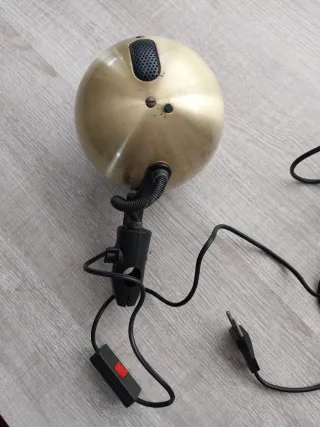 Lámpara diseño Fase Space Age Cromada Negra