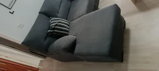 Sofá chaise longue gris