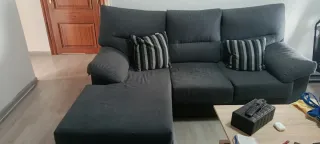 Sofá chaise longue gris