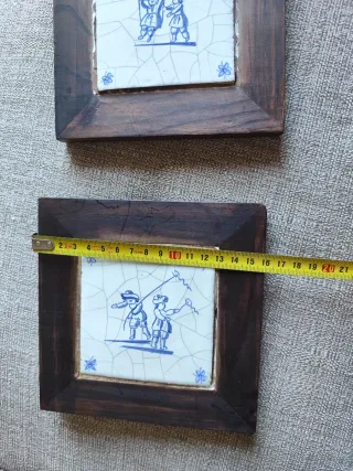 Cuadros decorativos de azulejos y madera