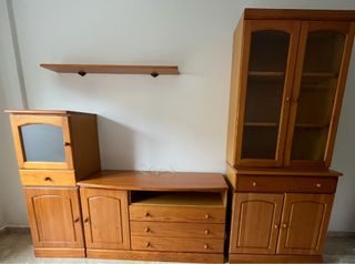Mueble de salón modular madera de pino. Perfecto e