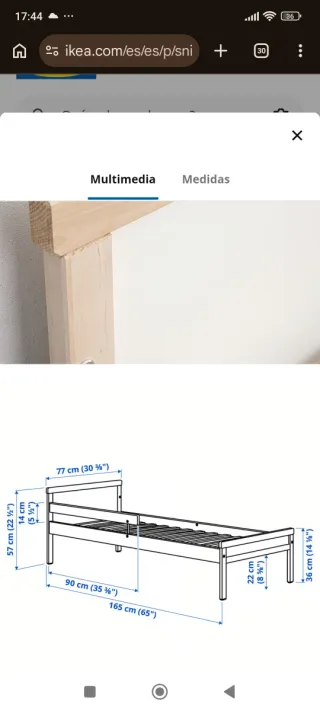Cama Montessori Infantil Bebé Ikea