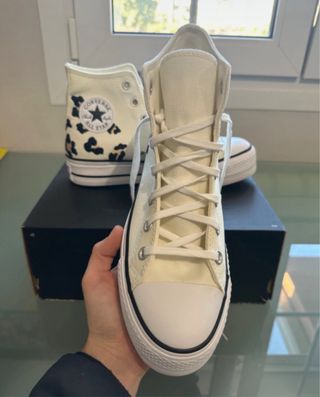 Converse leopardo beige talla 41