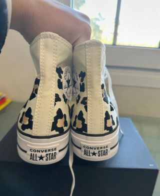 Converse leopardo beige talla 41